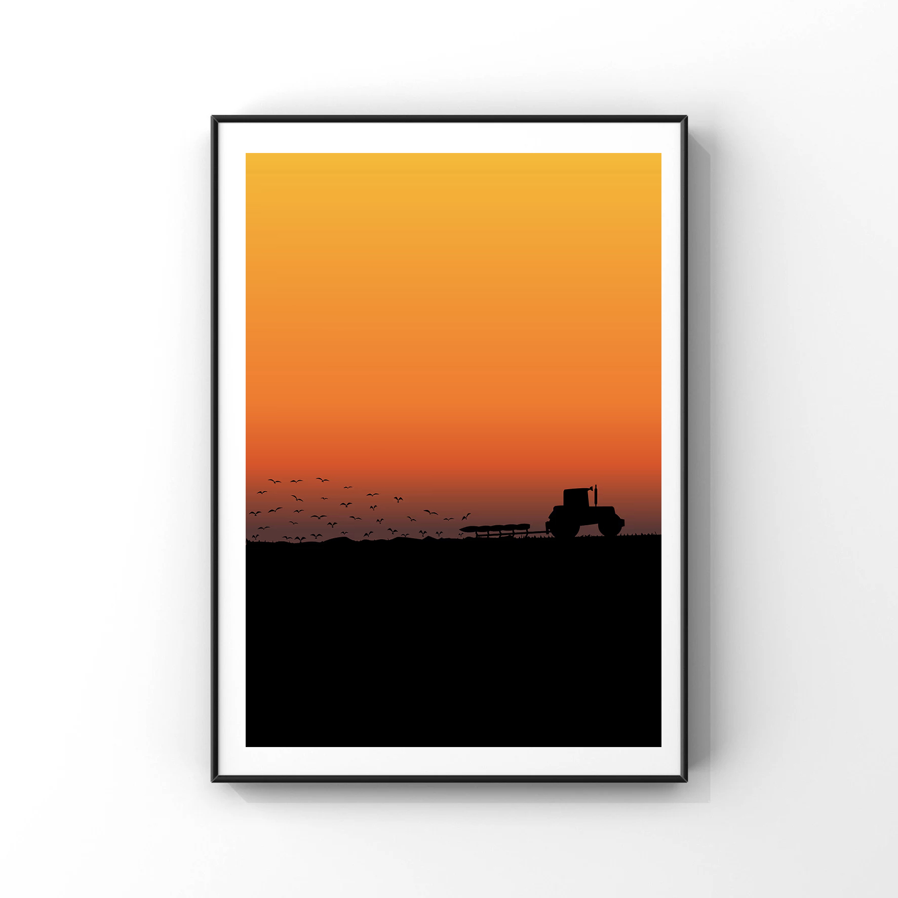 Abstracte kunst tractor werken - Agriculture Farming Poster recensie en prijs